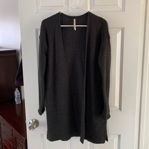 Gray oversized cardigan